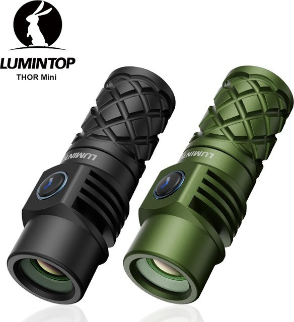 LUMINTOP THOR Mini LED Schlüsselanhänger Taschenlampe und Laterne in Schwarz mit Metallgehäuse und transparentem Glas - Bild 1