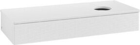 V&B Waschtischunterschrank Antao mit Frontstruktur in Weiß lackiert, B/T/H: 120 x 50 x 19 cm - Bild 1