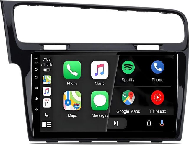 Junsun Autoradio mit Bluetooth für VW Golf VII 2013-2017 in Schwarz - Bild 1