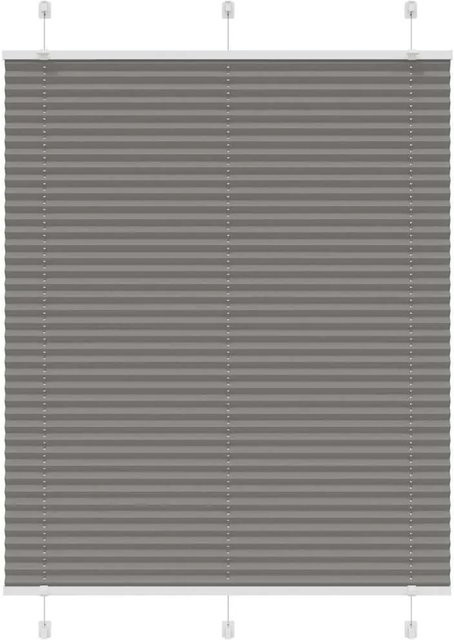 vidaXL Plissee Anthrazit semi-transparent aus Polyester B: 110 cm, H: 100 cm - Bild 1