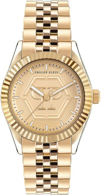 Philipp Plein Damenuhr, Quarz, Edelstahl, Gold, 38 mm, 5 ATM - Bild 1