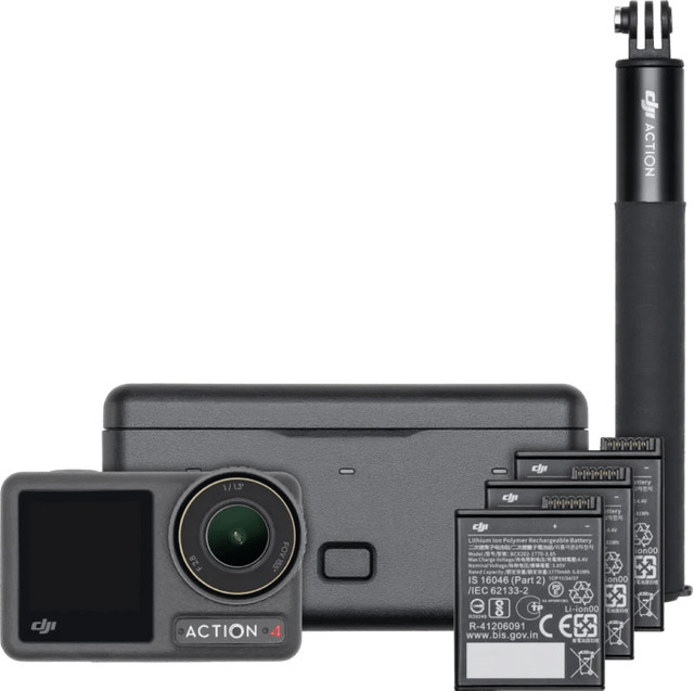 DJI Osmo Action 4 Adventure Combo Action-Cam in Schwarz - Bild 1