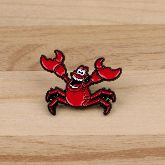 Disney Anstecknadel, Krabben-Emaille, Rot, Metall, Unisex - Bild 1