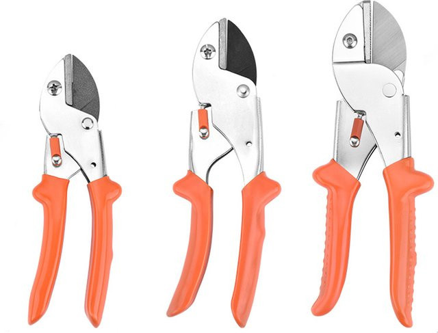 FATCOOL Gartenschere aus SK5 Stahl in Orange mit ergonomischen Griffen für Gartenbau und Obstbäume - Bild 1