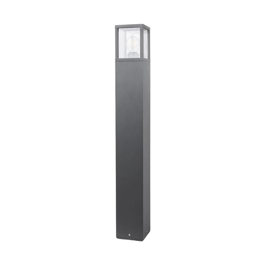 Lucande Außenleuchte Klemens Pollerleuchte aus Aluminium in Schwarz, Modern, E27, IP54, Höhe: 23 cm, Breite: 12 cm, Tiefe: 12 cm - Bild 2
