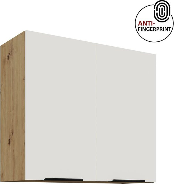 Küchen Hängeschrank ARIA Weiss Matt mit Anti Fingerprint Oberfläche Breite: 80 cm, Höhe: 72 cm, Tiefe: 2 cm - Bild 1