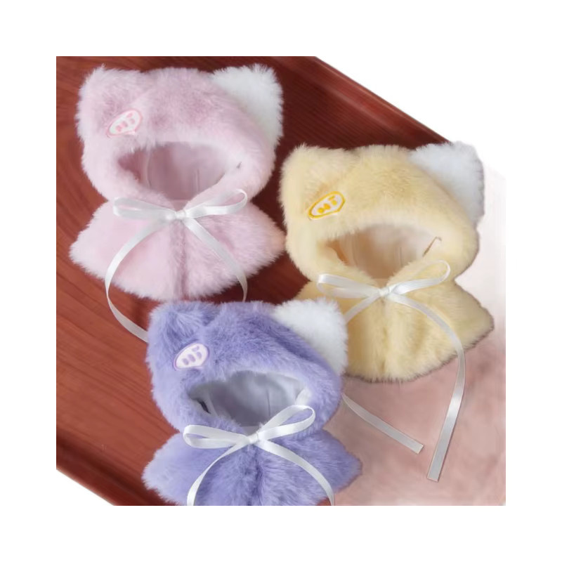 Keeppley Stern-Emblem-Kaninchenfell-Umhang, Verkleidungs-Outfit, Rosa / Pink, Lila - Bild 3