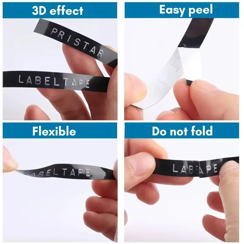 DYMO 3D-Prägeetikettenband aus PVC in Mehrfarbig, erhältlich in 6 mm, 9 mm oder 12 mm Breite - Bild 4