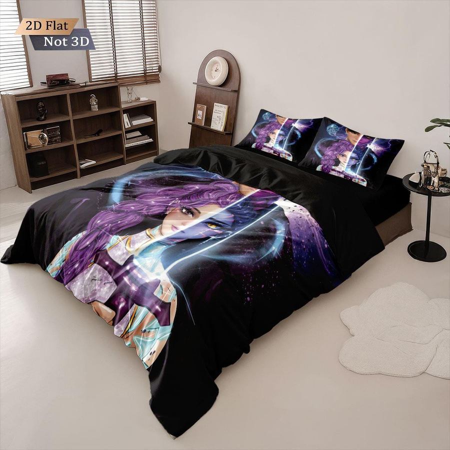 3-teiliges K-Pop Demon Hunters Bettwäsche-Set von A Family Of Home Textiles, kernlose Daunendecke mit Reißverschluss, Multicolor, B/H: 210 x 210 cm - Bild 6