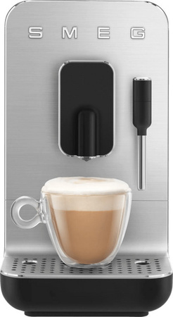 Smeg Siebträgermaschine BCC12BLMEU in Schwarz mit Touch-Display, Heißwasserfunktion und Dampflanze