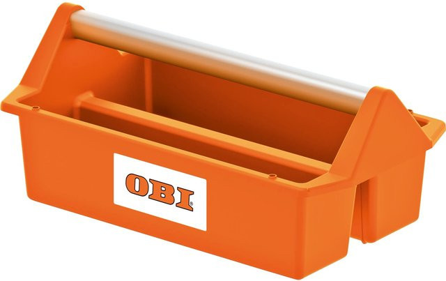 OBI Werkzeugtrage in Orange und Silber aus Kunststoff, B/H/T: 49,6 x 29,6 x 29,6 cm - Bild 1