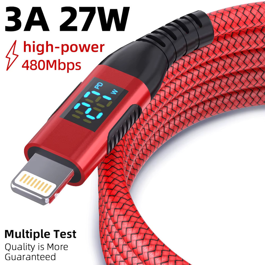 LAIHONEN USB-C auf Lightning Kabel mit LED-Anzeige, MFi-zertifiziert, 3 Meter Länge für iPhone 14 Pro Max - Bild 4