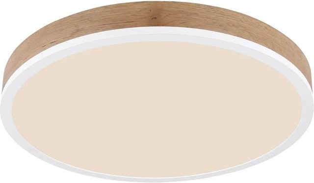 Globo LED-Deckenleuchte Doro in Holzfarben und Weiß mit Ø 45 cm - Bild 1