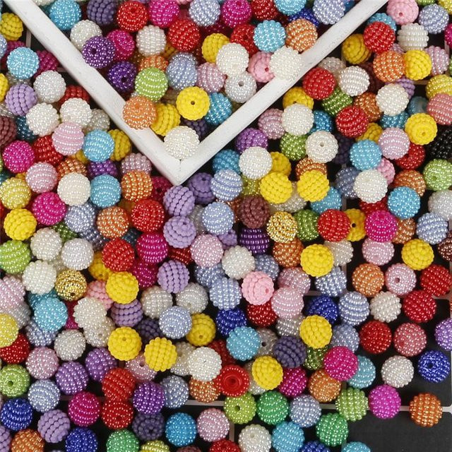 Beadia Accessories Acrylperlen, rund, bunt, 10 mm - Bild 1