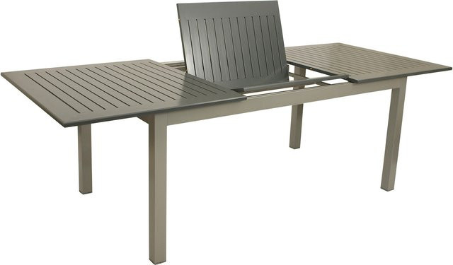 DEGAMO Ausziehtisch BAJAZZO für den Garten aus Aluminium in Silbergrau/Grau, B/T: 175 bis 245 x 100 cm - Bild 1