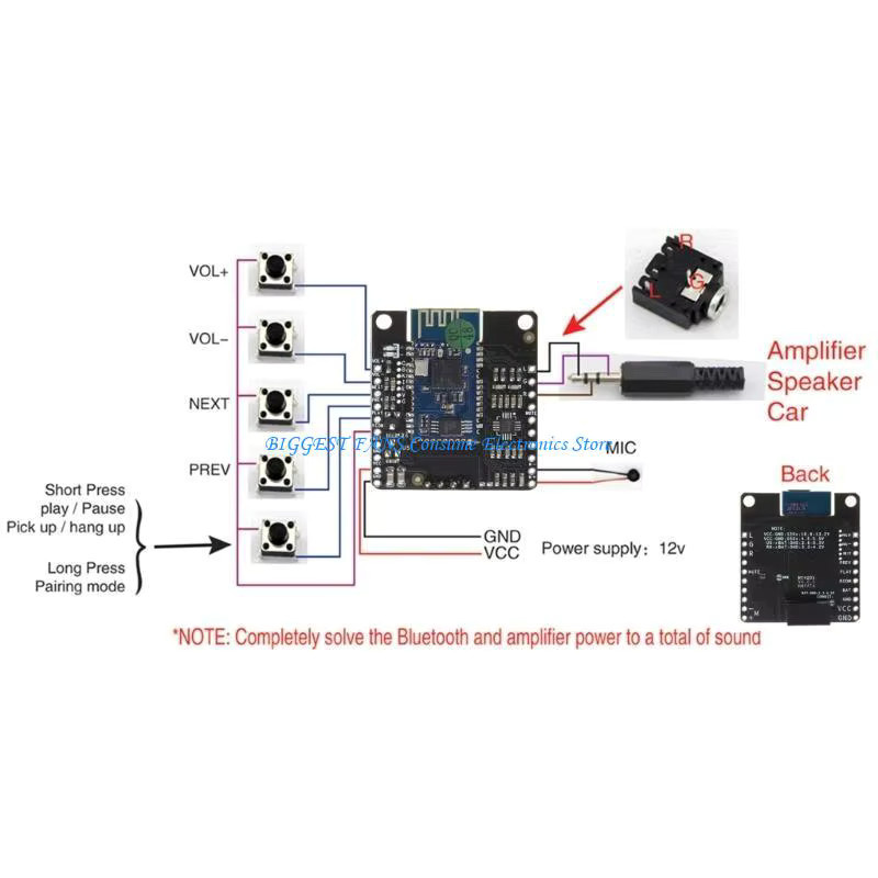 CSR8645 Bluetooth 4.0 HiFi Empfänger mit APT-X für Auto-Verstärker in Grün - Bild 3