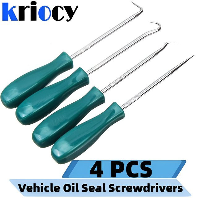 KRIOCY 4er Set Öl-Dichtungs-Entferner und O-Ring-Haken Set, 135 mm, Werkzeugset für Fahrzeugreparaturen - Bild 1