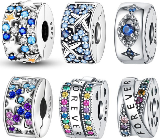 MISEFF Charm 925 Silber, Zirkonia, Perle - Bild 1