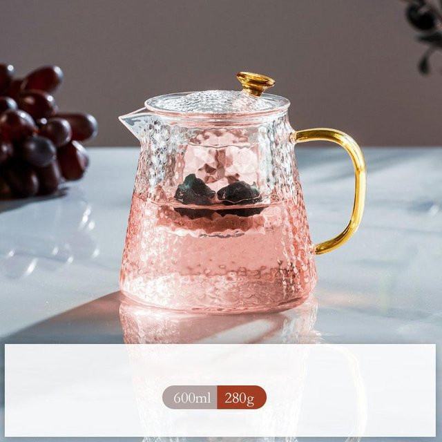 Bestbags Glasteekanne mit Teesieb in Transparent, hitzebeständige Teekanne für Kung-Fu-Tee, Puer-Tee und Blumentee - Bild 1