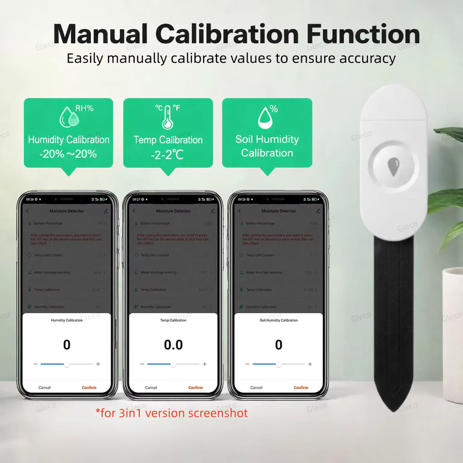 Coolo Zigbee Sensor für Bodenfeuchtigkeit, Temperatur, Luftfeuchtigkeit und Helligkeit in Weiß, kompatibel mit 2MQTT und TUYA Smart Life - Bild 6