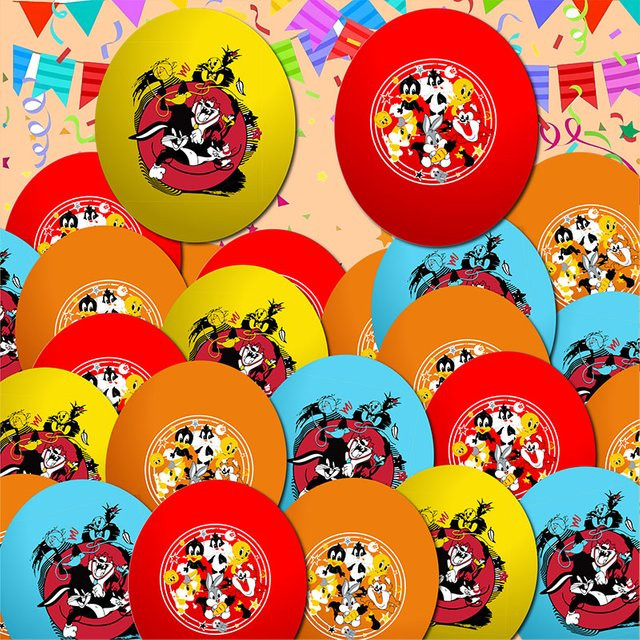 Warner Bros. Looney Tunes Latexballons in Mehrfarbig, 30,48 cm Durchmesser, ideale Dekoration für Kindergeburtstage und Babypartys - Bild 1