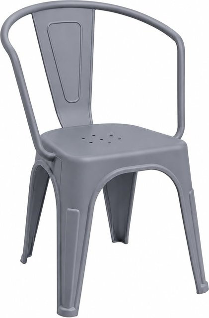 hjh OFFICE Bistrohocker Vantaggio Poly mit Armlehnen in Grau aus Polypropylen - Bild 1