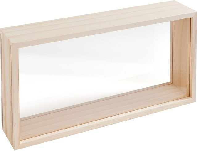 VBS Objekt-Rahmen Rechteck in Beige und Weiß, B/H/T: 26 x 13 x 5,5 cm - Bild 1