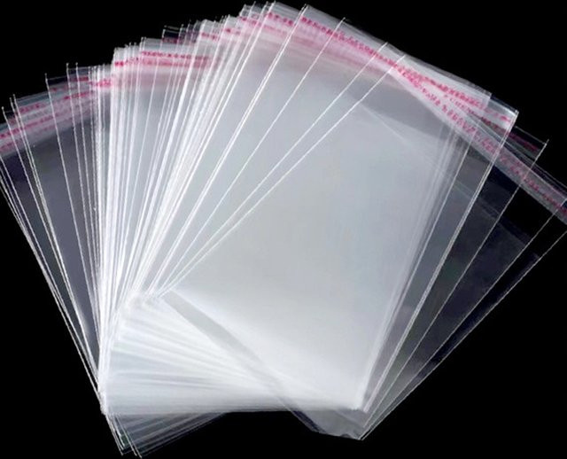 5er-Set transparente OPP-Plastiktüten, selbstklebend und wasserdicht für Lebensmittel, Süßigkeiten und Geschenke - Bild 1