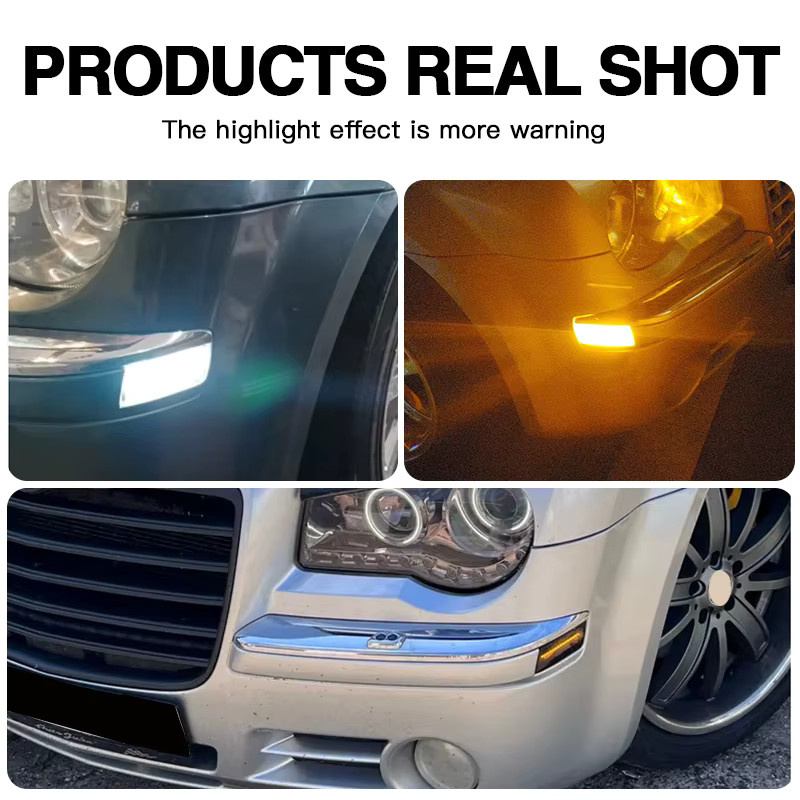 2er-Set LED Seitenmarkierungsleuchten für Chrysler 300 und 300C (2005-2010), Front Stoßstange Blinker Zubehör, OEM: 4805860AA, Marke SAARMAT - Bild 4
