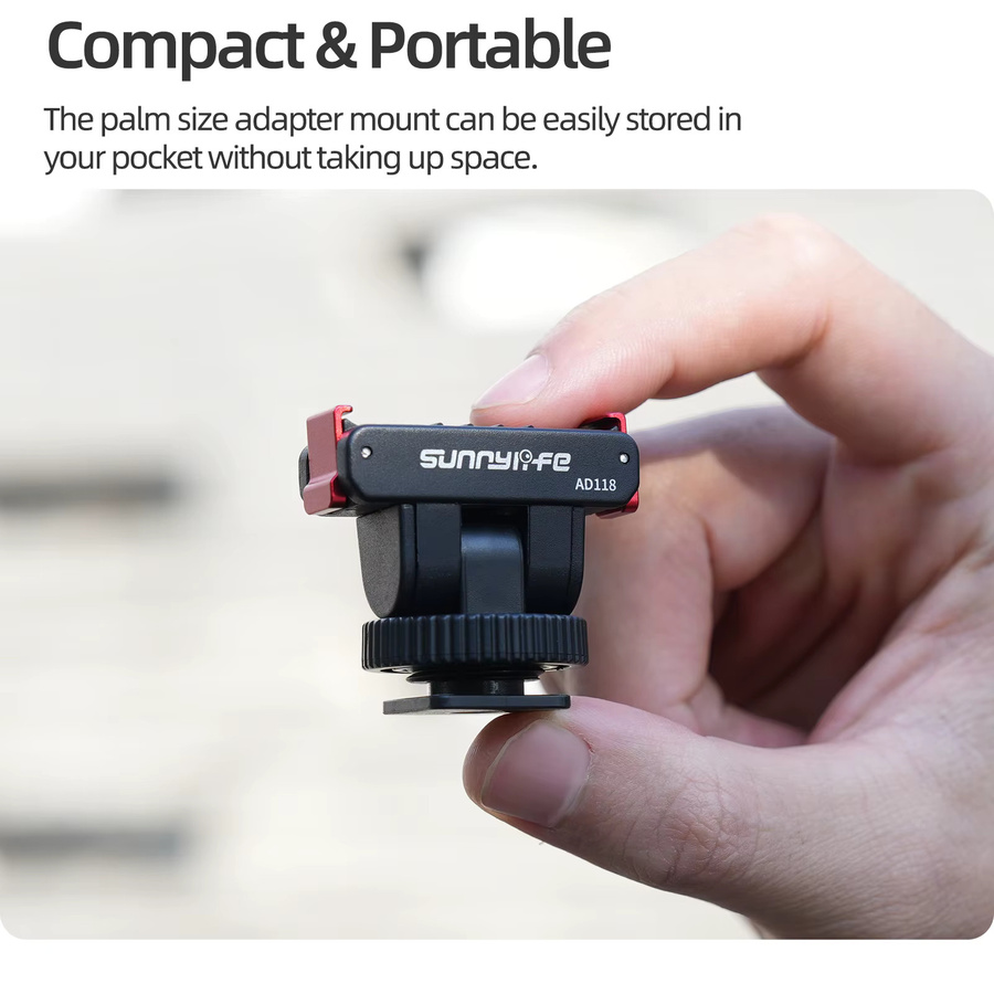 DJI Magnetischer Cold Shoe Mount verstellbarer Adapter für OSMO Action 3, 4, 5 Pro und OSMO 360 in Schwarz - Bild 3