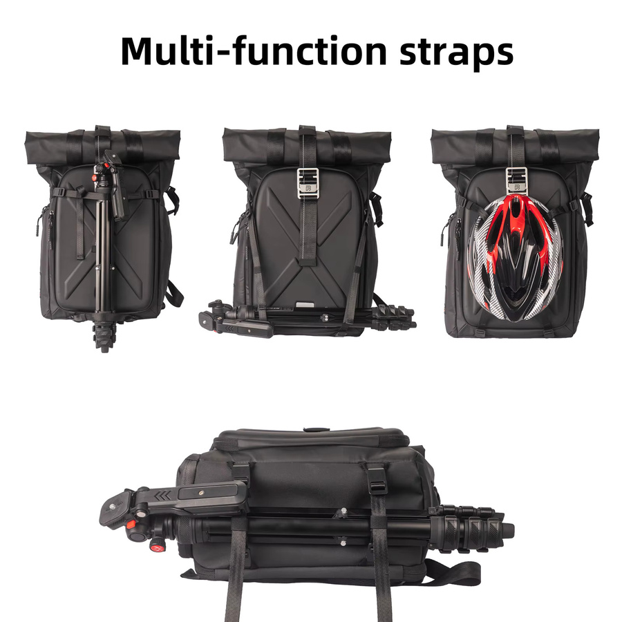 Besnfoto Wasserdichter Hartschalen-Fotografie-Rucksack für DJI-Drohnen und DSLR-Kameras in Schwarz - Bild 5