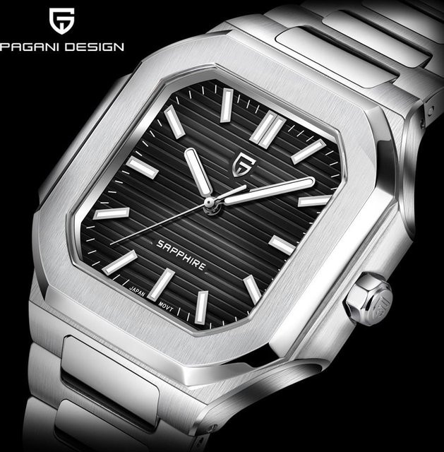 PAGANI DESIGN Armbanduhr, Quarz, Edelstahl, Saphirglas, 37 mm, Herren - Bild 1