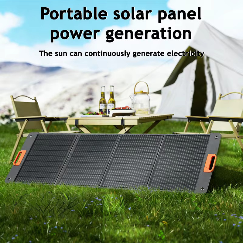 CHUBAN Faltbares Solarmodul 200W Tragbares Solar-Ladepanel Komplettset in Schwarz für Camping und Outdoor-Tourismus - Bild 4