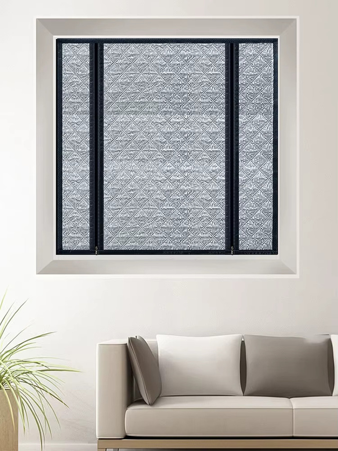 zxqwan Thermische Baumwollvorhänge für Winter, Wind- und Kältebeständige Vorhänge mit Doppelreißverschluss und selbstklebender Befestigung, blickdicht, Breite: 160 cm, Höhe: 160 cm - Bild 6