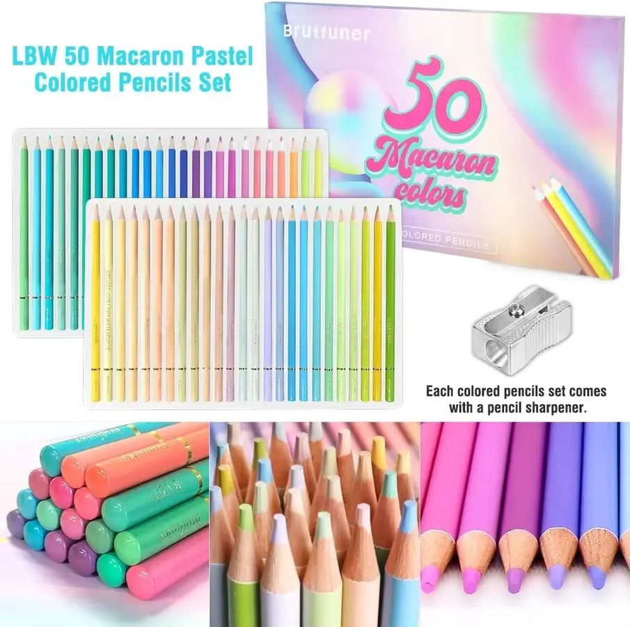 Professionelle Macaron Pastellfarbstifte in Multicolour zum Skizzieren und Schattieren - Bild 2