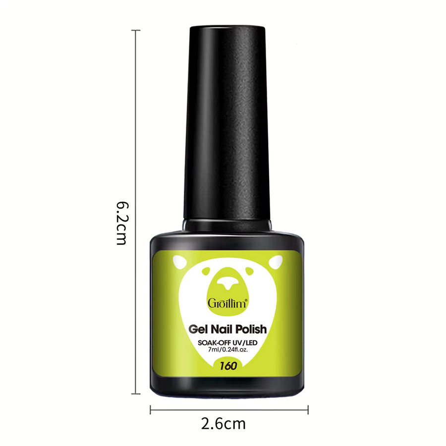 Groillim Gel-Nagellack Set, dunkles Khaki, 3x 7 ml - Bild 2