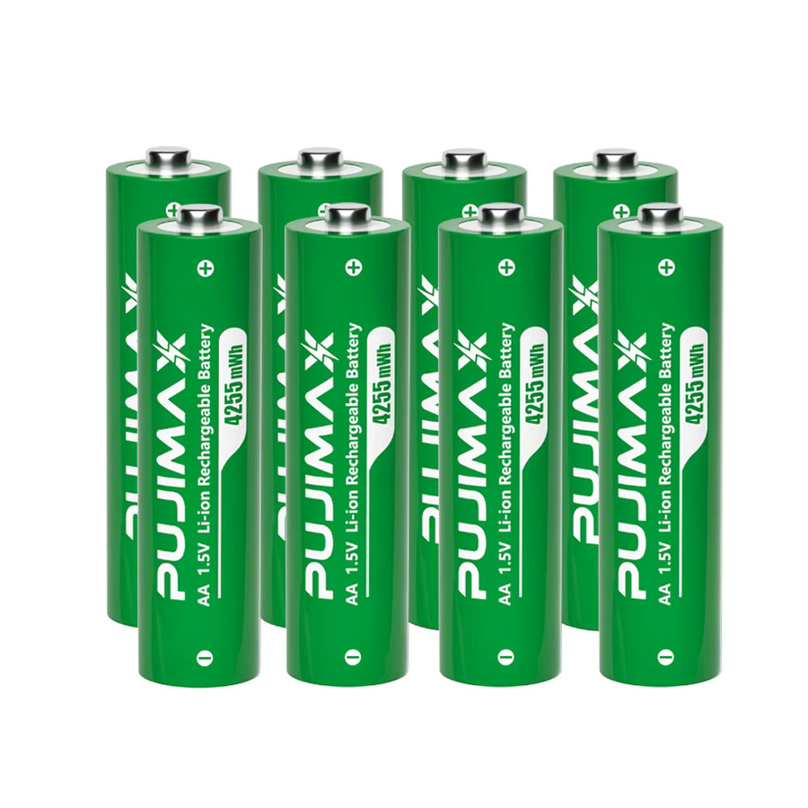PUJIMAX Intelligentes AA Lithium-Batterie Ladegerät-Set mit 4/8/12 Slots und 4255 mWh Kapazität - Bild 3