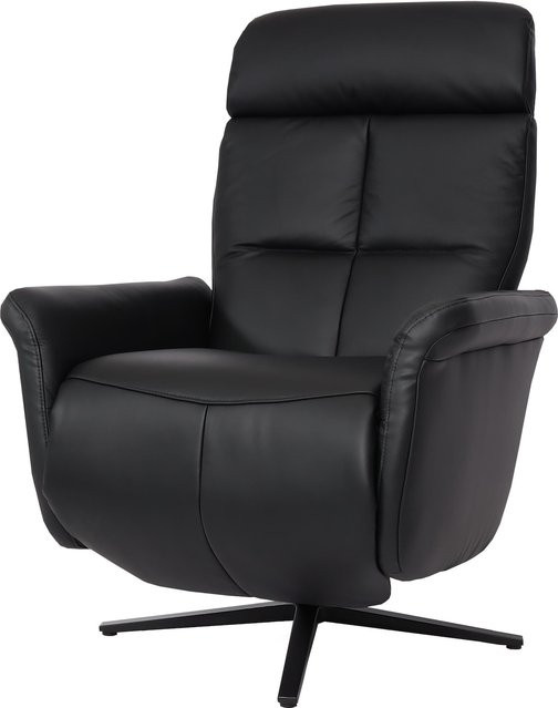 MCW Relaxsessel L10 aus Voll-Leder in Schwarz mit Liegefunktion und Drehfunktion - Bild 1