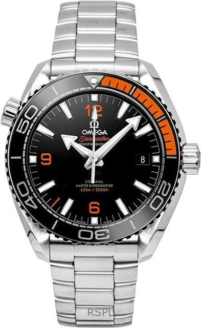 Omega Seamaster Planet Ocean Taucheruhr, Edelstahl, Automatik, Schwarz, Herren - Bild 1