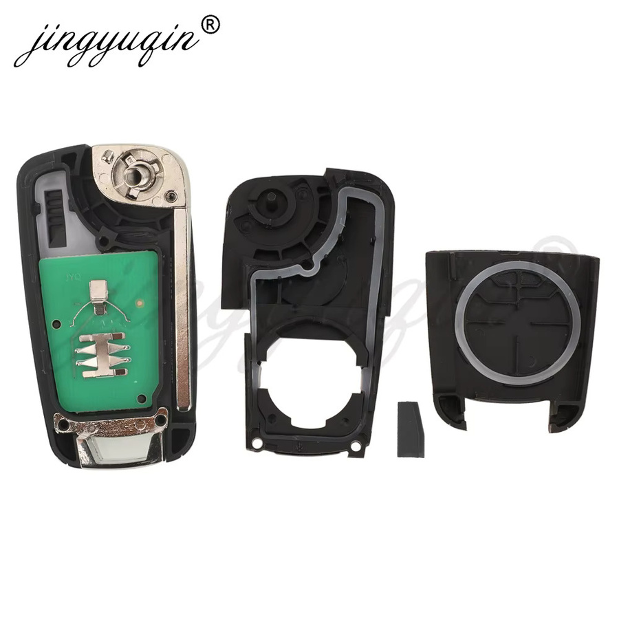 Jingyuqin Flip Remote Autoschlüssel 433 MHz mit 4D Chip für Chevrolet Sail und Buick Regal in Schwarz - Bild 4