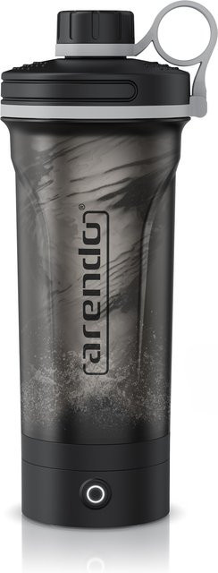 Arendo Elektrischer Eiweißshaker aus Kunststoff in Schwarz, 700 ml, BPA-frei und spülmaschinengeeignet - Bild 1
