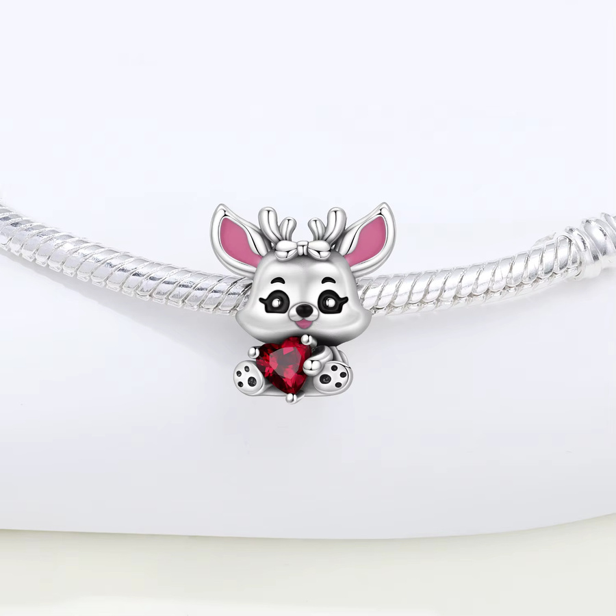 PANPOKI Anhänger Liebes-Elch, 925 Silber, Unisex - Bild 2