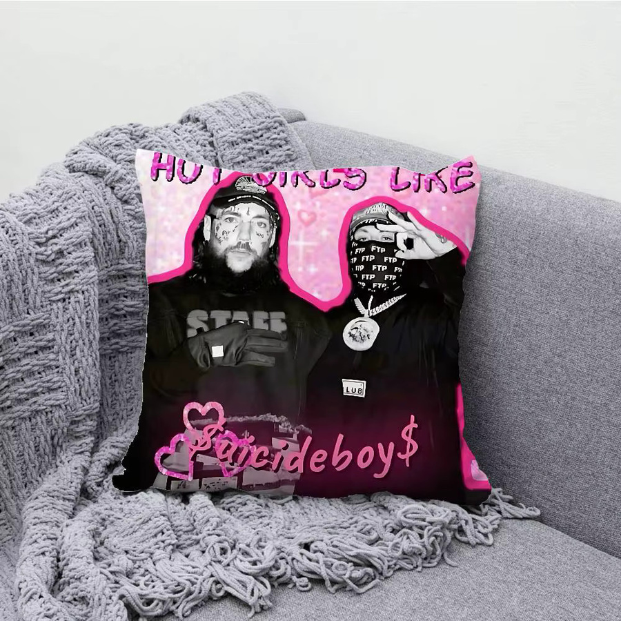S-SuicideboySES Kissenbezug aus Polyester mit Reißverschluss, Schwarz, B/T/H: 30 x 30 x 0 cm - Bild 2