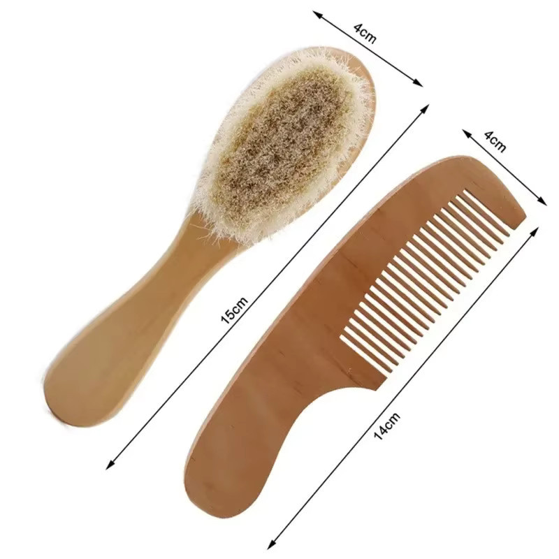 Baby Holz Haarbürste und Kamm für Neugeborene und Säuglinge - Bild 3