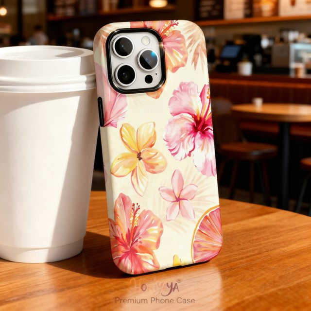 2-in-1 Handyhülle mit Blumenmuster für Apple iPhone 12 13 14 15 16 17 Air Pro Max Plus in Multicolour mit Sturzsicherung - Bild 1