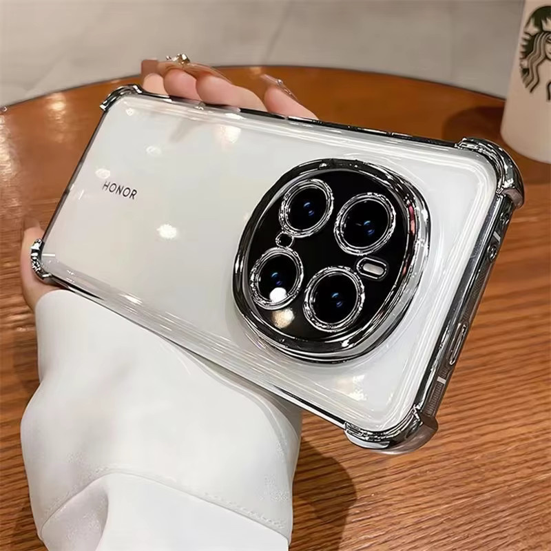 Stoßfeste Silikon Schutzhülle für Honor Magic 7 Pro 8 6 6Pro 5 Magic 8 8Pro 5G Magic 4 5 Lite in Transparent - Bild 2