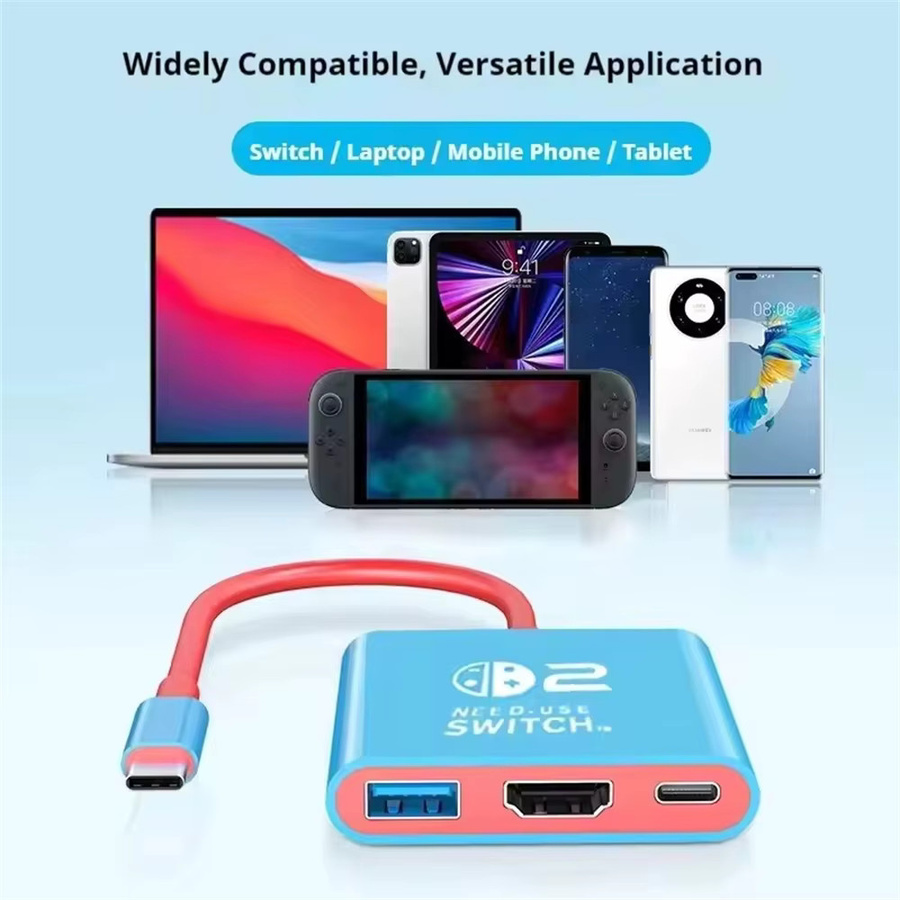 FANGTUOSI Dockingstation für Nintendo Switch und Switch OLED, 4K 60Hz USB-C Hub mit HDMI und USB-C 3.0 PD100W Ladefunktion - Bild 3