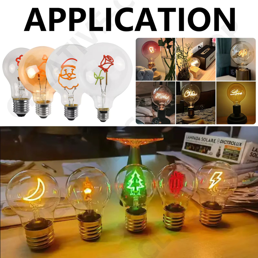 DT&ZM Kreative LED Filament COB Glühbirne in Mehrfarbig für Weihnachtsbaum und Party-Dekoration, 3V - Bild 5