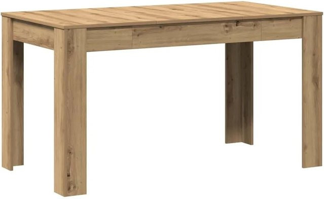 vidaXL Esstisch aus Holzwerkstoff in Artisan-Eiche, rechteckig, B/T/H: 140 x 74,5 x 76 cm - Bild 1