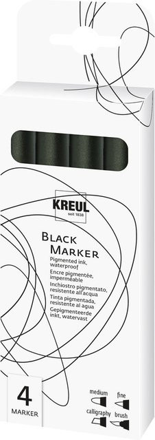 KREUL Black Marker Professional Brush Pen in Schwarz - Bild 1